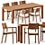 Tribu KOS: Stylish Armchair and Teak Table 3D model small image 1