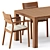 Tribu KOS: Stylish Armchair and Teak Table 3D model small image 2