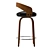 Ergonomic Metal Bar Stool 3D model small image 3