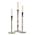 Elegant Set of 3 Metal Candlesticks 3D model small image 1