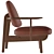 Fred JH97 Lounge Chair | Sleek and Stylish Comfort 3D model small image 3