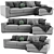 BoConcept Cenova Longue Chaise Sofa 3D model small image 1