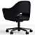 Elegant Saarinen Swivel Armchair 3D model small image 2