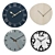 Modern Wall Clock Collection - Set of 4 3D model small image 1