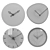 Modern Wall Clock Collection - Set of 4 3D model small image 5