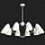 Modern Sputnik Chandelier: JLYLITE White 3D model small image 3