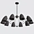 Modern Sputnik Chandelier: JLYLITE White 3D model small image 5