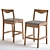 Curve Reclaimed Teak Barchair 3D model small image 1