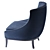 Elegant Heritage Armchair 3D model small image 4