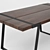 Modern Wood Dining Table Set 3D model small image 3