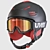 Uvex Ski Helmet and Goggles Set 3D model small image 1