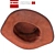 Premium Leather Hat: High-resolution, Retopologized Model 3D model small image 3