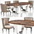 Luxury HERMES PLAZA DV Dining Table 3D model small image 1