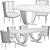 Luxury HERMES PLAZA DV Dining Table 3D model small image 2