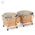 African Double Bongo Drum 3D model small image 1