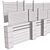 Modern Fence with Gate & Pivot Hinges 3D model small image 5