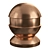 Elegant Bronze Metal Decoration 3D model small image 1