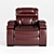 Title: Luxury Chocolate Power Recliner 3D model small image 2