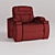 Title: Luxury Chocolate Power Recliner 3D model small image 4