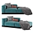 Urbanfun Caring Stripes Sofa 3D model small image 1