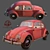Vintage Beetle Car: Classic Charm on Wheels 3D model small image 1
