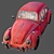 Vintage Beetle Car: Classic Charm on Wheels 3D model small image 8