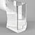 Elegant S-Shaped Marble Staircase 3D model small image 2