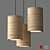 Sleek Cylindrical Pendant Light 3D model small image 1