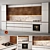 Modern 3DMax Cabinet with Gas Hob, Sink, Oven & Hood 3D model small image 1