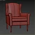 Cozy Comfort Jaxx Wingback Chair 3D model small image 3