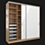 Modus MS163 Sliding Wardrobe: Narrow Profile, Elegant Design 3D model small image 7