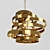 Modern Gold Metal Pendant Light 3D model small image 1