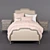 Vintage French Grey Lucine Bed 3D model small image 4