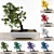 Vibrant Rainbow Bonsai Tree 3D model small image 1