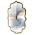 Luxurious Golden Classic Steel Mirror 3D model small image 1