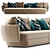 Ligne Roset Ipanema: Sleek Designer Sofa 3D model small image 2