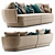 Ligne Roset Ipanema: Sleek Designer Sofa 3D model small image 3