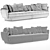 Ligne Roset Ipanema: Sleek Designer Sofa 3D model small image 5