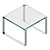 DRAENERT Klassik 1022: Elegant Steel and Glass Tables 3D model small image 3