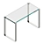 DRAENERT Klassik 1022: Elegant Steel and Glass Tables 3D model small image 4