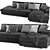 BoConcept Cenova 2 - Modern Chaise Longue Sofa 3D model small image 2