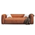 Rawhide Brown Cigar Sofa 3D model small image 2