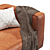 Rawhide Brown Cigar Sofa 3D model small image 3