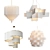 Luminous White Chandelier Collection 3D model small image 1