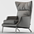 Stylish Leather Armchair 3D model small image 5