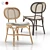 Rattan Marte Bistro Chair - Stylish and Sustainable 3D model small image 1