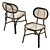 Rattan Marte Bistro Chair - Stylish and Sustainable 3D model small image 3
