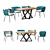 Modern 4Union Dining Set 3D model small image 3