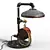 Industrial Steel Loft Lamp 3D model small image 1