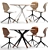 Contemporary Boconcept Florence Chair + Billund Table 3D model small image 1